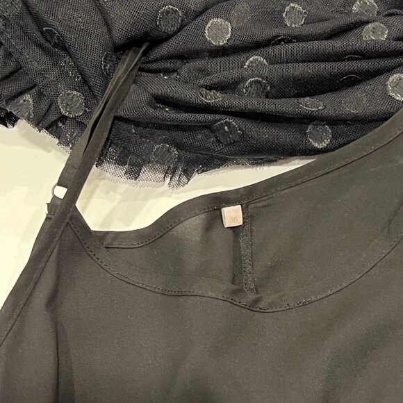 Part Two Polka-dot Lace Mini Dress, Black, 8 - Picture 7 of 10